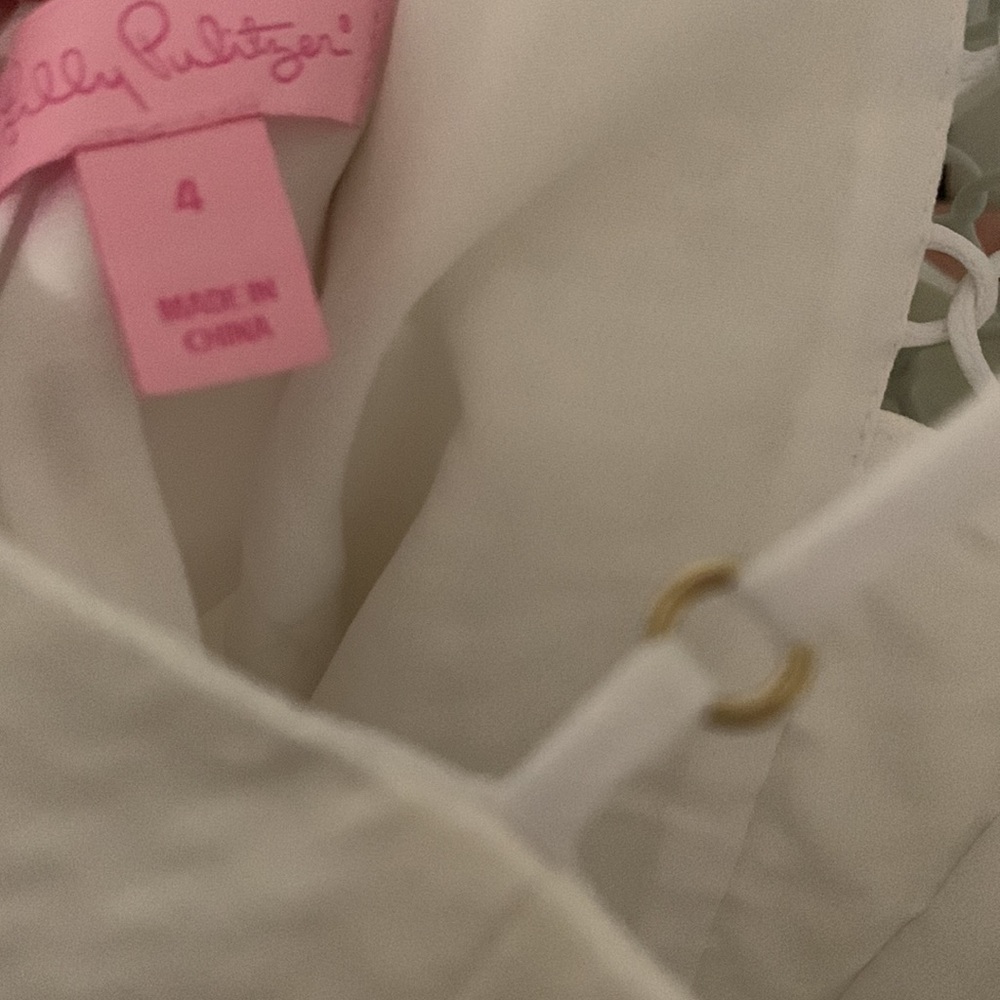 Lilly Pulitzer Trista Dress White Gold - Picture 7 of 7